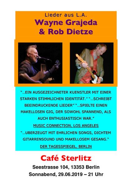 Wayne Grajeda & Rob Dietze LIVE - Lieder aus L.A.