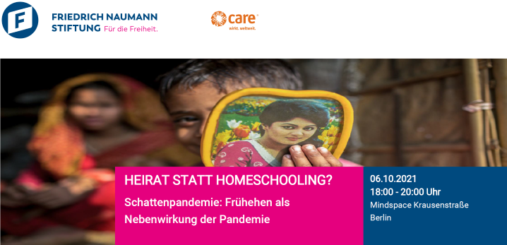 Heirat statt homeschooling? Schattenpandemie: Frühehen als Nebenwirkung der Pandemie