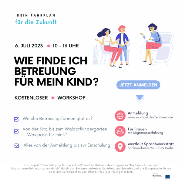 Kostenloser Workshop: Wie finde ich Betreuung für mein Kind?