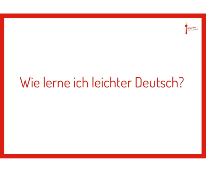 Vortrag und Gespräch: „Wie lerne ich leichter Deutsch?“