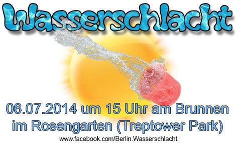 Wasserschlacht am Fontänenbrunnen, Rosengarten (Treptower Park)