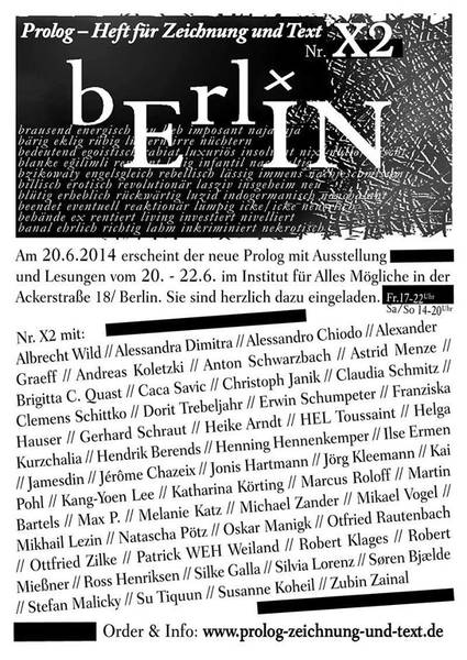 Prolog – Heft für Zeichnung und Text Nr. X2