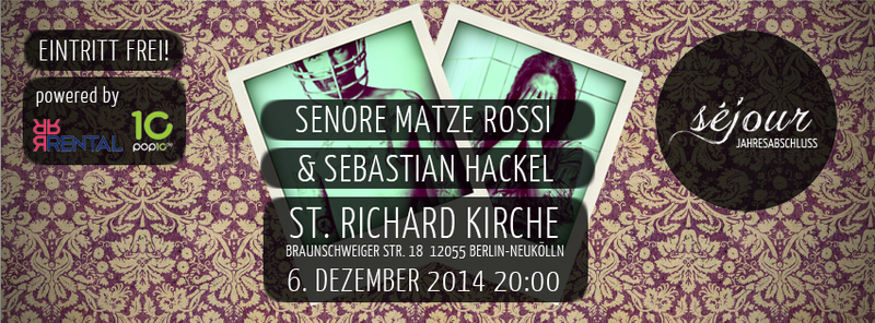 séjour-Konzert mit Senore Matze Rossi & Sebastian Hackel