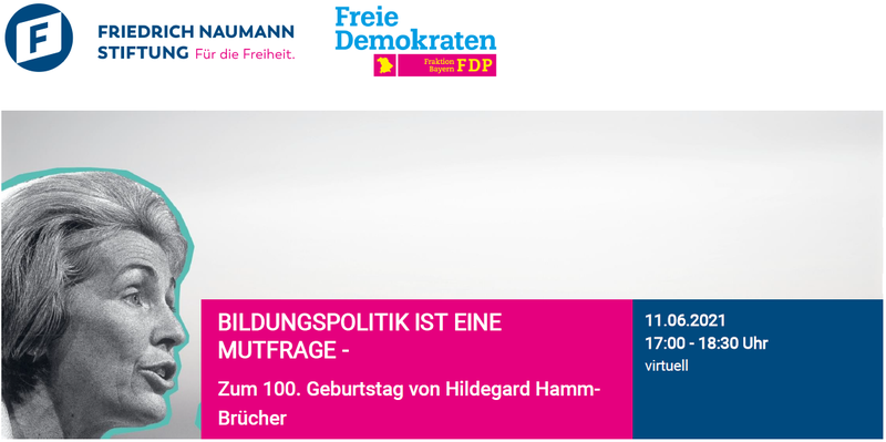 Bildungspolitik ist eine Mutfrage - Zum 100. Geburtstag von Hildegard Hamm-Brücher