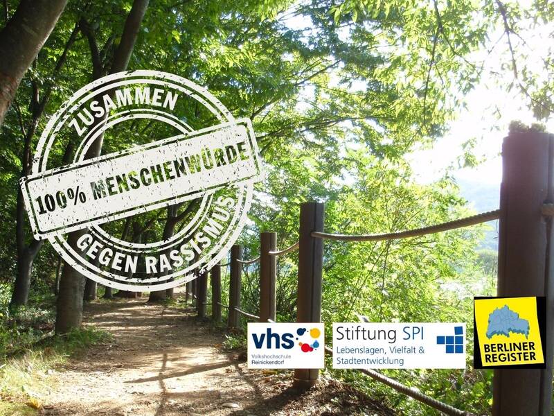 Für Demokratie und Vielfalt Spaziergang im Ortsteil Reinickendorf zu Orten und Spuren von Rassismus, Ausgrenzung und Hetze