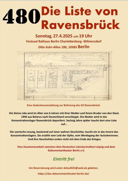 Szenische Lesung mit Live-Musik: 480 - Die Liste von Ravensbrück