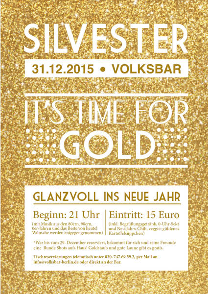 Silvesterparty in der Volksbar