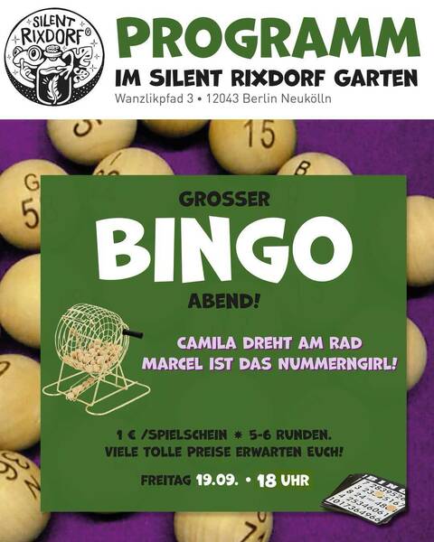 Großer Bingo-Abend im Grünen - mitten in Neukölln