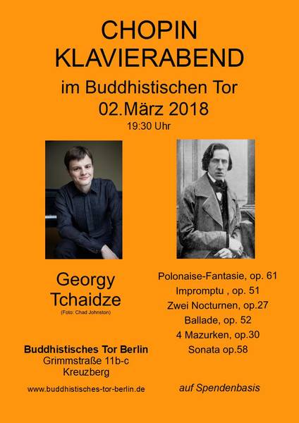 CHOPIN KLAVIERABEND im Buddhistischen Tor