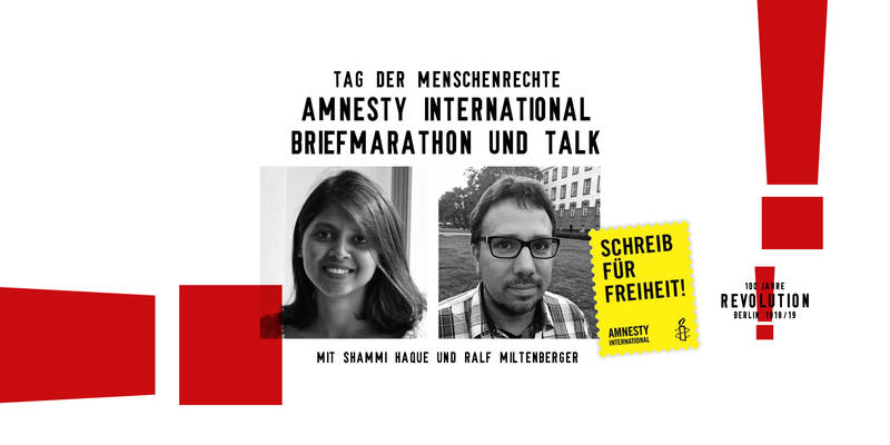 Tag der Menschenrechte: Amnesty International Briefmarathon und Talk