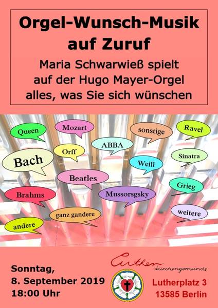 Orgel-Wunsch-Musik auf Zuruf