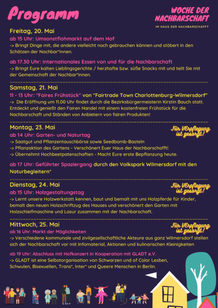 Woche der Nachbarschaft im Haus der Nachbarschafft Wilmersdorf
