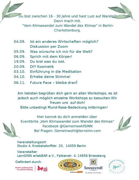 Vom Klimawandel zum  Wandel des Klimas