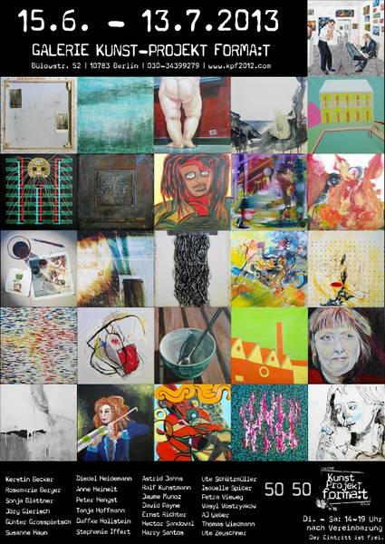Ausstellung "50 50";  26 Künstler - ein Format