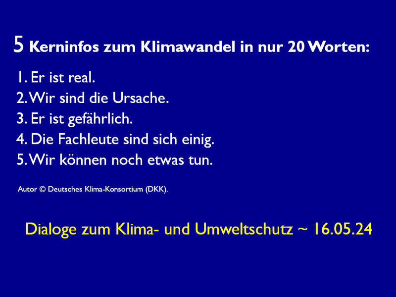 Dialoge zum Klima- und Umweltschutz