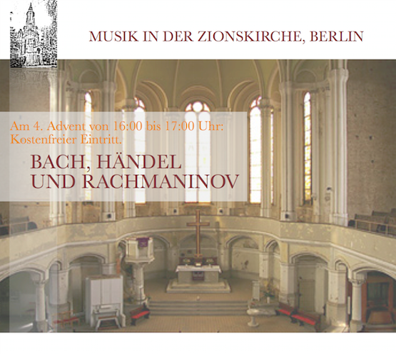 Bach, Händel und Rachmaninov in Zionskirche