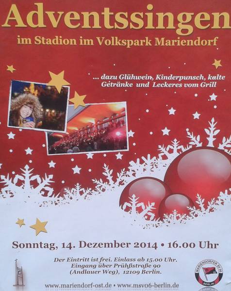 Adventssingen im Volkspark Mariendorf