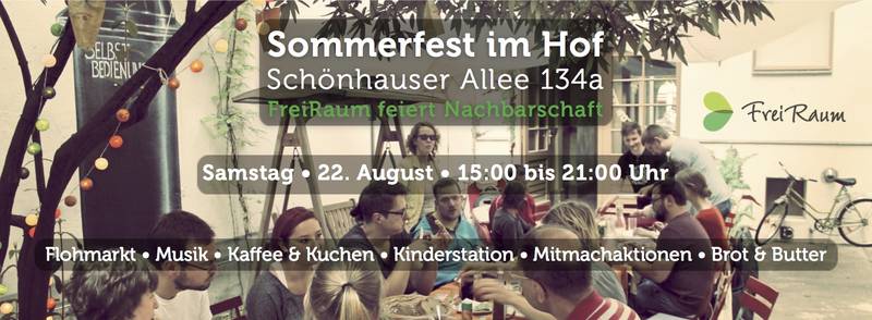 Sommerfest im Hof – FreiRaum feiert Nachbarschaft