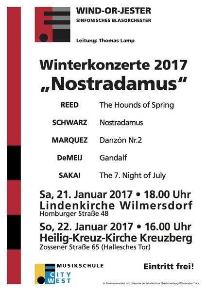 Konzert Sinfonisches Blasorchester der Musikschule City West