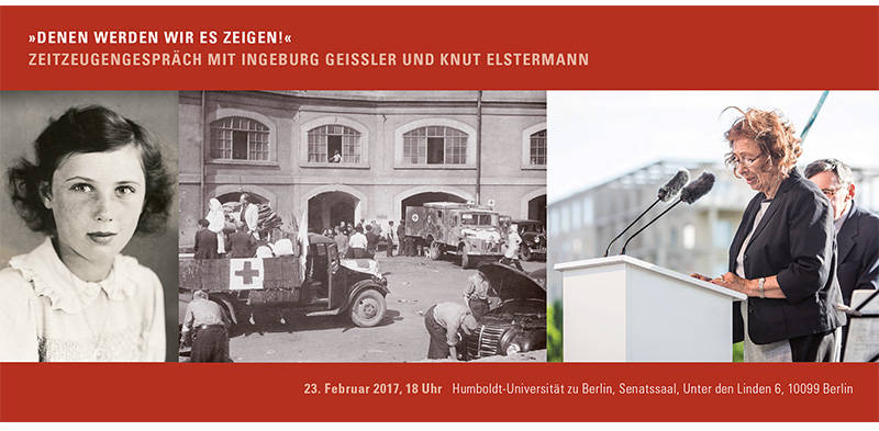 »Denen werden wir es zeigen!« Zeitzeugengespräch mit Ingeburg Geißler und Knut Elstermann