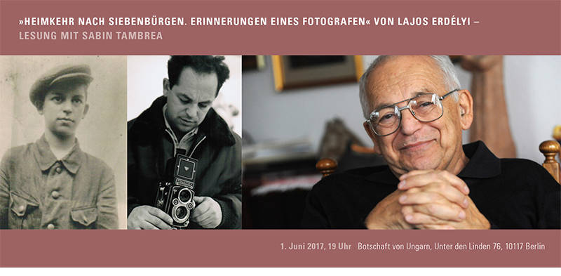 »Heimkehr nach Siebenbürgen. Erinnerungen eines Fotografen« von Lajos Erdélyi – Lesung mit Sabin Tambrea