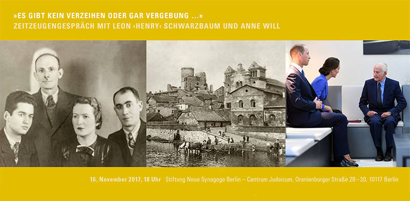 »Es gibt kein Verzeihen oder gar Vergebung ...« – Zeitzeugengespräch mit Leon ›Henry‹ Schwarzbaum und Anne Will