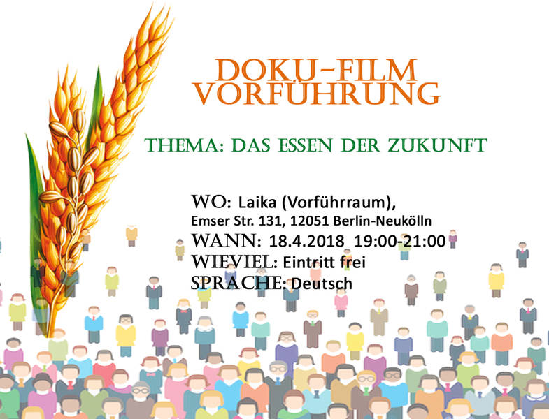 Dokumentarfilm in Bar zum Thema Essen der Zukunft