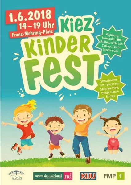 Kinderfest in Friedrichshain (Hüpfburg, Trampolin, Tanz, Karussell, Airbrush-Tattoo,... ) 