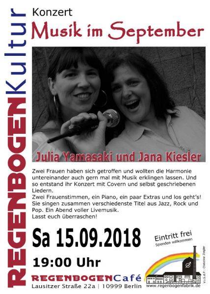 "Musik im September" - Konzert im RegenbogenCafé
