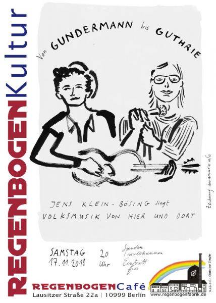 "Von Gundermann bis Guthrie" - Folk-Konzert im RegenbogenCafé