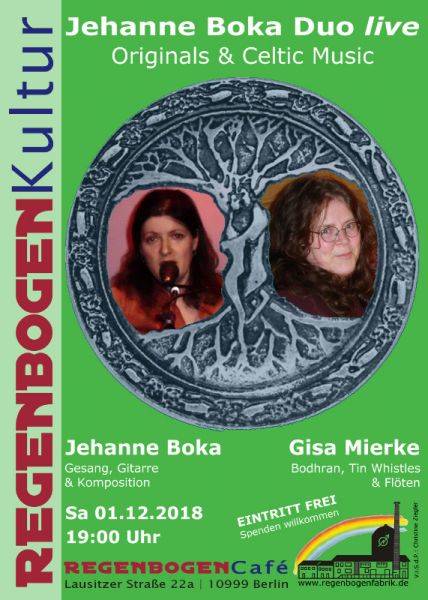 "Jehanne Boka Duo live" - Konzert im RegenbogenCafé