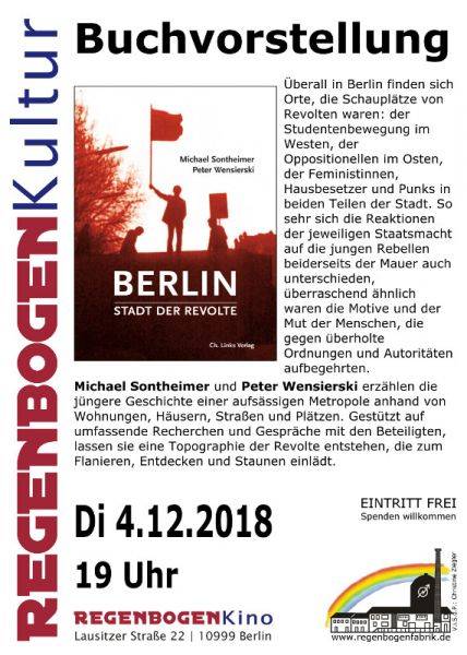"Berlin - Stadt der Revolte" - Buchvorstellung im RegenbogenKino