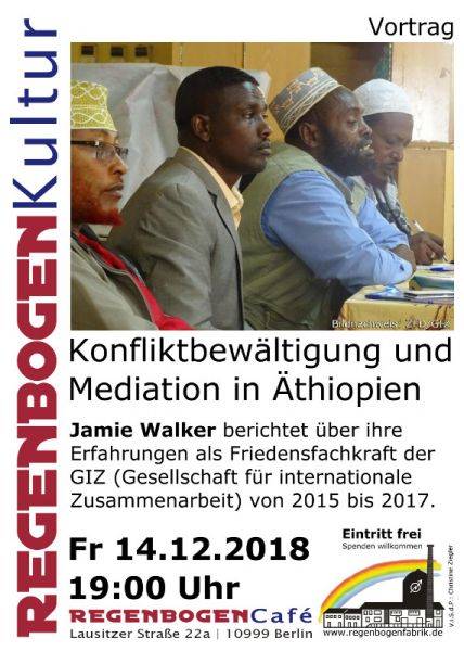 "Konfliktbewältigung und Mediation in Äthiopien" - Vortrag und Diskussion im RegenbogenCafé