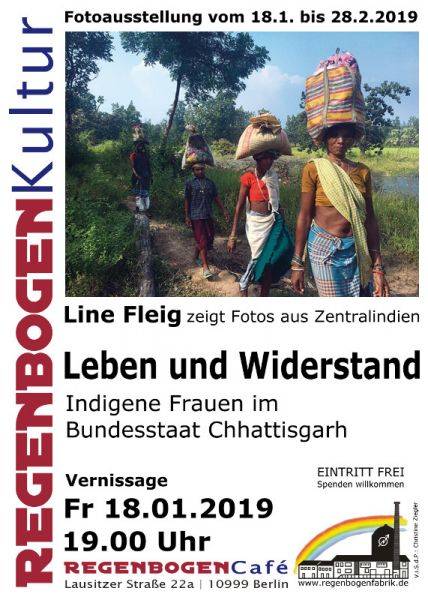 "Leben und Widerstand - Indigene Frauen in Zentralindien" - Fotoausstellung im RegenbogenCafé