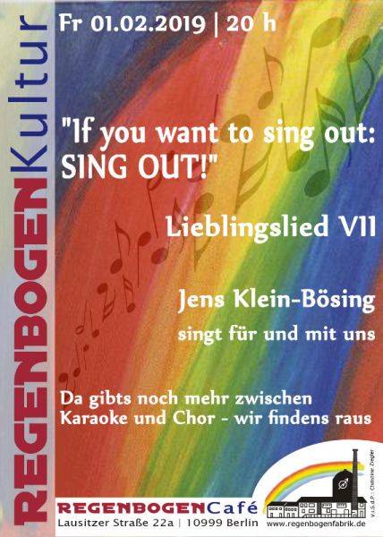 "Lieblingslied VII" - Mitsingabend im RegenbogenCafé