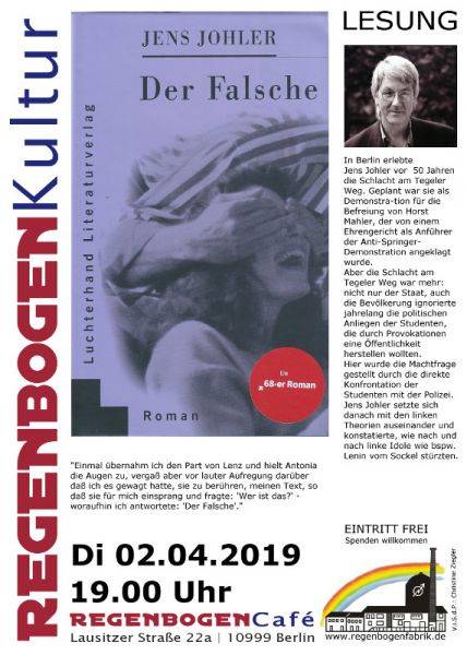 "Der  Falsche" - Lesung im RegenbogenCafé