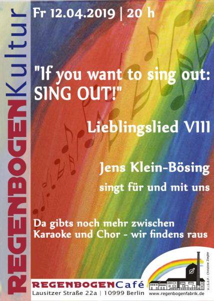 "Lieblingslied VIII" - Mitsingabend im RegenbogenCafé