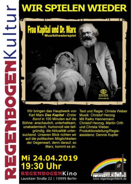 "Frau Kapital trifft Dr. Marx" - Musiktheater im RegenbogenKino