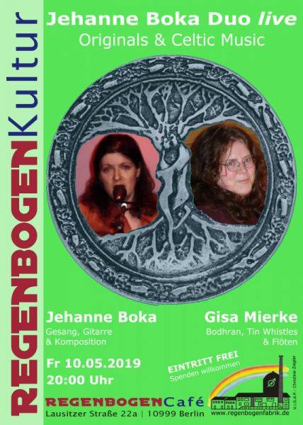 "Jehanne Boka Duo live" - Konzert im RegenbogenCafé