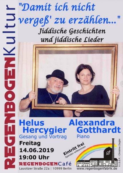 "Damit ich nicht vergess´zu erzählen" - Konzert im RegenbogenCafé
