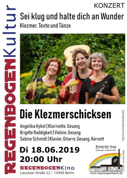 "Sei klug und halte dich an Wunder" - Konzert im RegenbogenKino