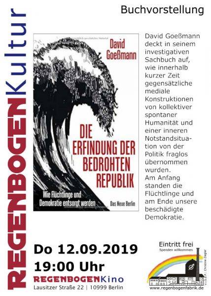 "Die Erfindung der bedrohten Republik" - Buchvorstellung im RegenbogenKino
