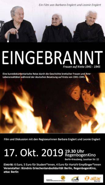 "Eingebrannt - Frauen auf Kreta 1941-1945" - Dokufilm im RegenbogenKino