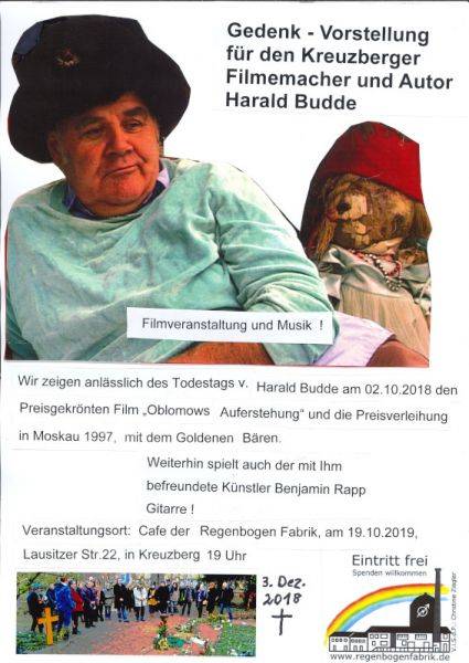 "Oblomows Auferstehung" - Film & Musik im RegenbogenCafé