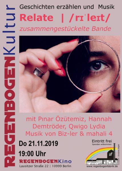 "Relate" - Geschichten erzählen & Musik im RegenbogenKino