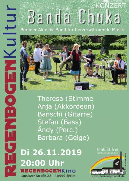 "Banda Chuka" - Akustik-Konzert im RegenbogenKino