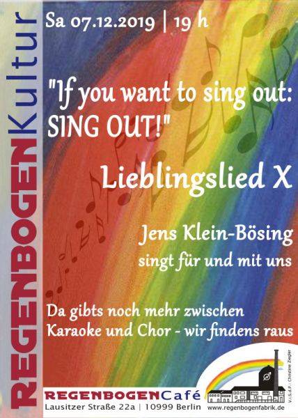 "Lieblingslied X" - Mitsingabend im RegenbogenCafé