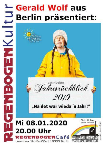 "Na det war wieder ´n Jahr" - Satirischer Jahresrückblick im RegenbogenCafé