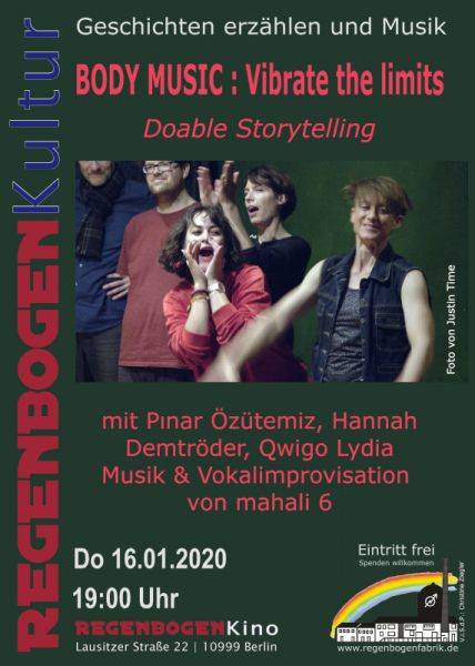 "BODY MUSIC" - Erzählabend im RegenbogenKino