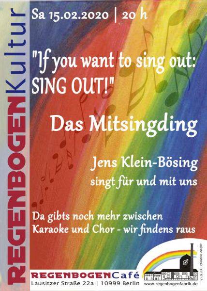 "Das Mitsingding" - Mitsingabend im RegenbogenCafé